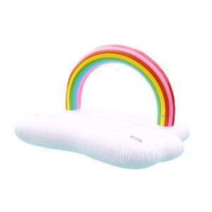 Rainbow Cloud Inflatable Pool Float – Oversized Lounger