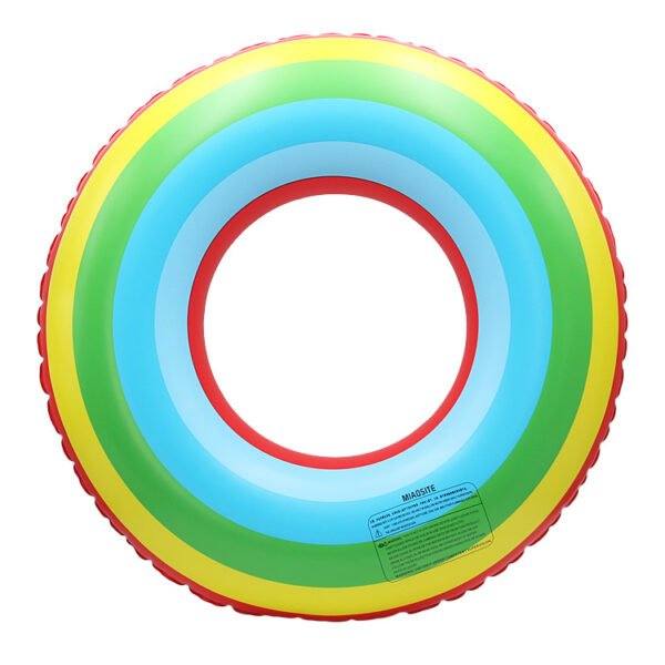 NEW Press-to-Pump Rainbow Swim Ring-#80