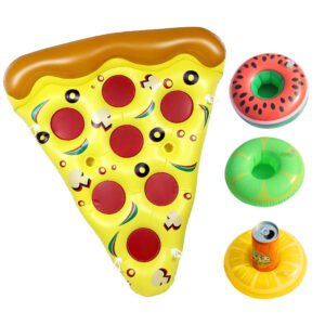 Giant Pizza Slice Pool Float with 3 Bonus Cup Holders