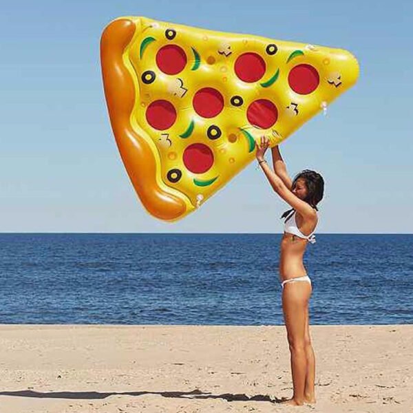 Giant Pizza Slice Pool Float with 3 Bonus Cup Holders - Image 2