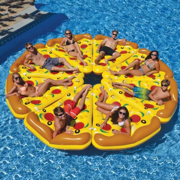 Giant Pizza Slice Pool Float with 3 Bonus Cup Holders - Image 3