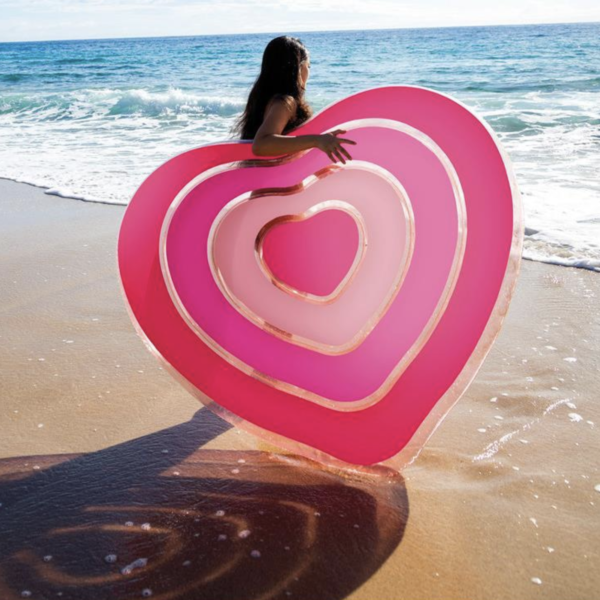 Pink Layered Heart Pool Float - Image 2