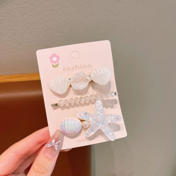 Seashell & Starfish Hair Clip 3-Piece Set - Image 2