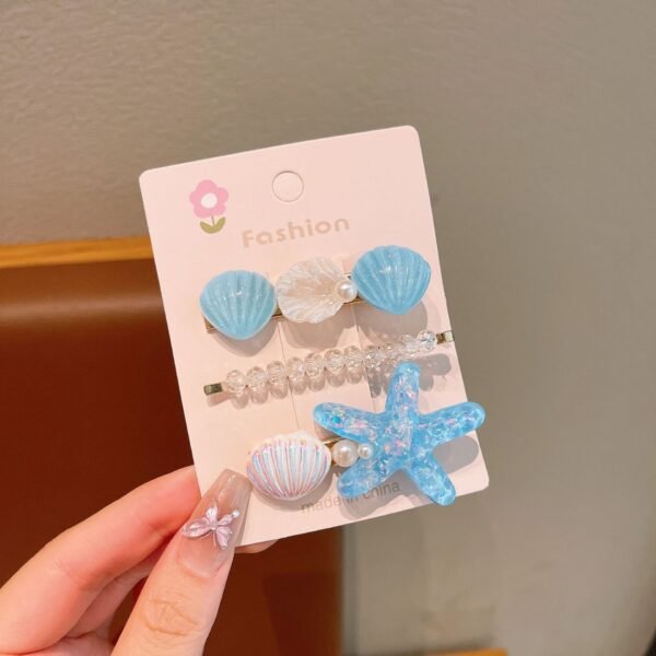 Seashell & Starfish Hair Clip 3-Piece Set - Image 3
