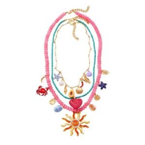 Boho Beach Style Necklace Set – 3-Piece Layered Design