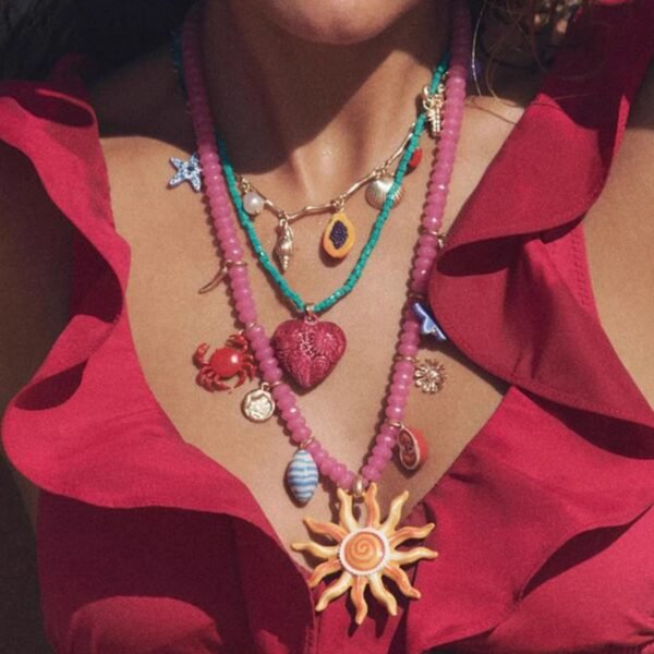 Boho Beach Style Necklace Set – 3-Piece Layered Design - Image 3