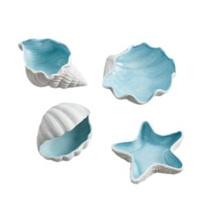 Ceramic Ocean-Inspired Storage Trays