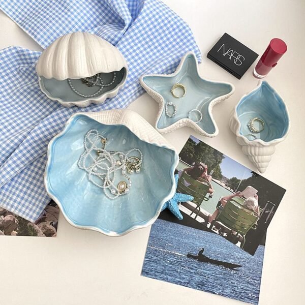 Ceramic Ocean-Inspired Storage Trays - Image 3