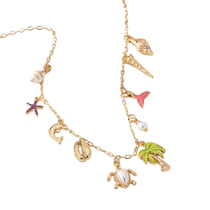 Ocean Charm Necklace – Tropical Beach-Inspired Design