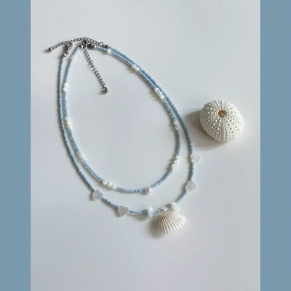 Layered Seashell & Beaded Necklace - Image 2