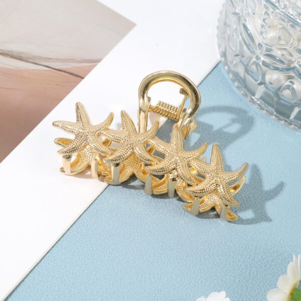 Seashell & Starfish Metal Claw Clips (6–6.8cm / 2.36–2.67in) - Image 3