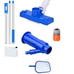 Pool Vacuum Nozzle Set with Telescopic Pole & Bristles